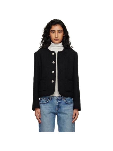 Black Classic Boucle Tweed Jacket