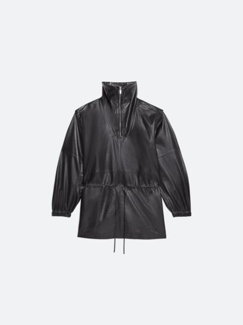 LEATHER GUSSET DRESS