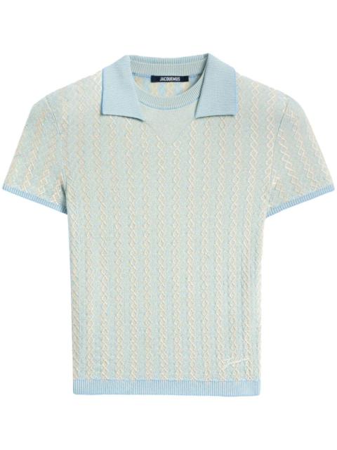 embroidered polo top