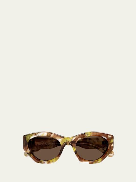 Logo Acetate Cat-Eye Sunglasses