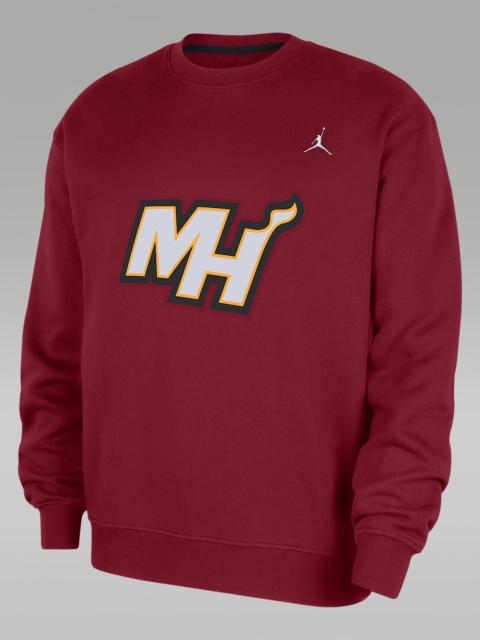 Miami Heat Statement Essentials Men's Jordan NBA Fleece Crew-Neck Sweatshirt