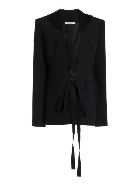Scarf-Detailed Blazer black