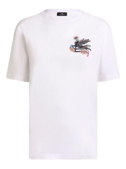 Pegaso-motif cotton T-shirt