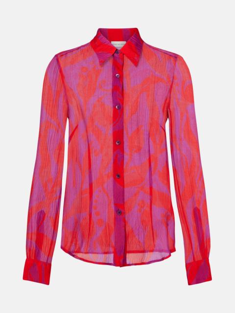 Cloudy printed silk shirt