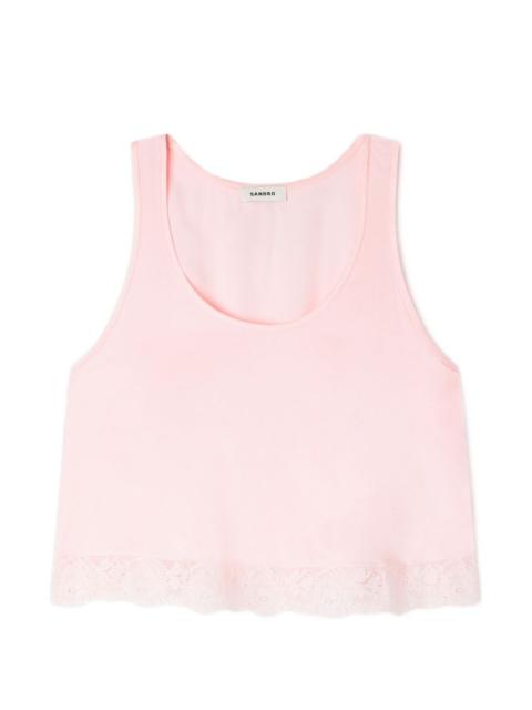 lace-band tank top