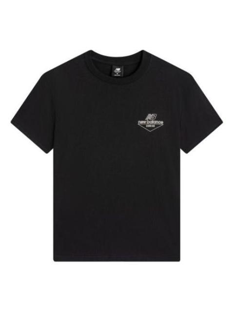 New Balance Casual Logo T-Shirt 'Black White' AMT22396-BK
