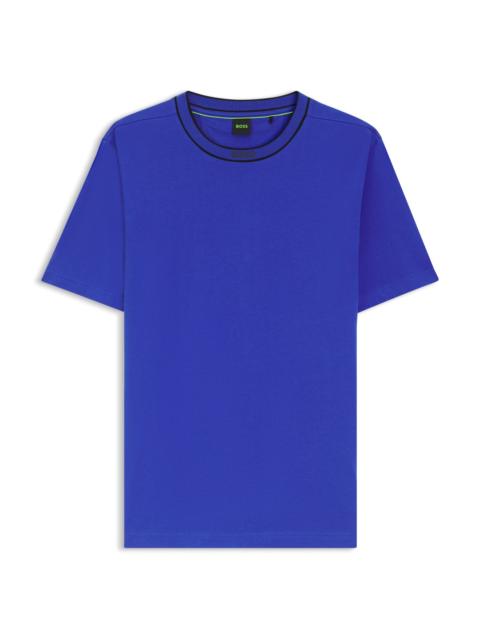COTTON-JERSEY T-SHIRT WITH LOGO COLLAR