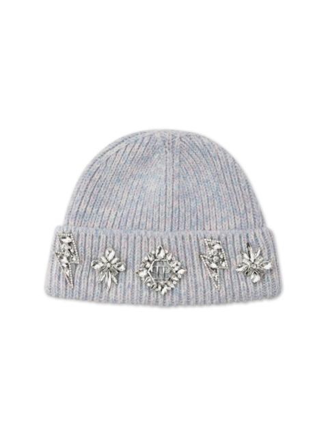 brooch-detail beanie