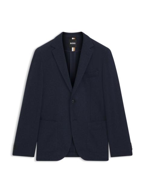 HERRINGBONE REGULAR-FIT JACKET IN A COTTON BLEND