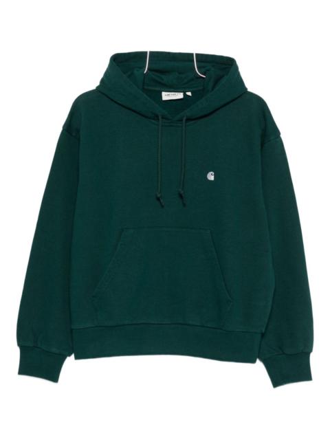 logo-embroidered hoodie