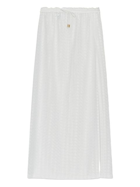 drawstring maxi skirt