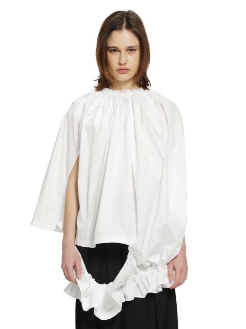 Gathered Cotton Poplin Blouse