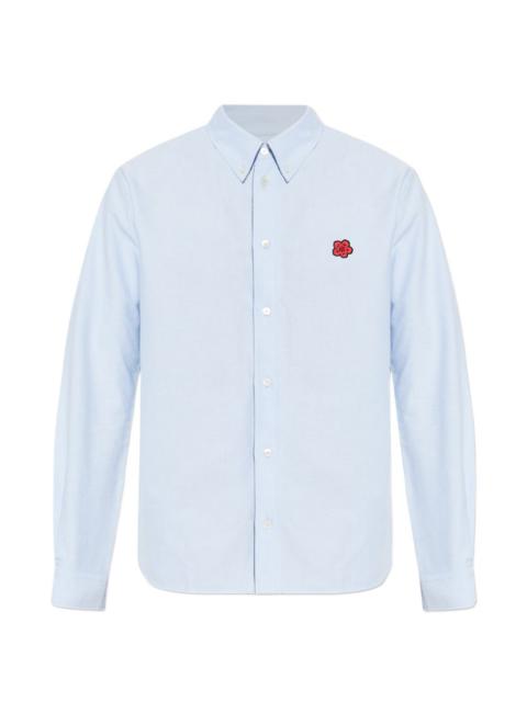 flower-embroidered shirt