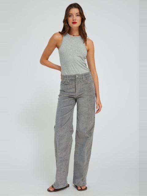 GREY CORDUROY WIDE LEG TROUSERS