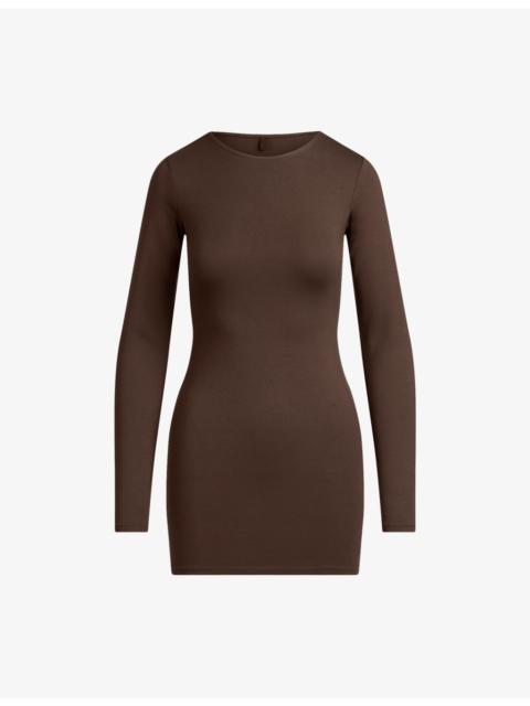 Smooth Layers Crewneck Modal-Jersey Mini Dress