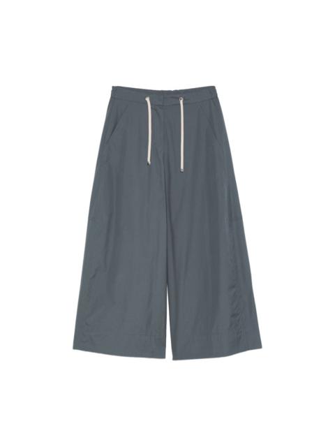 Cotton wide-leg trousers