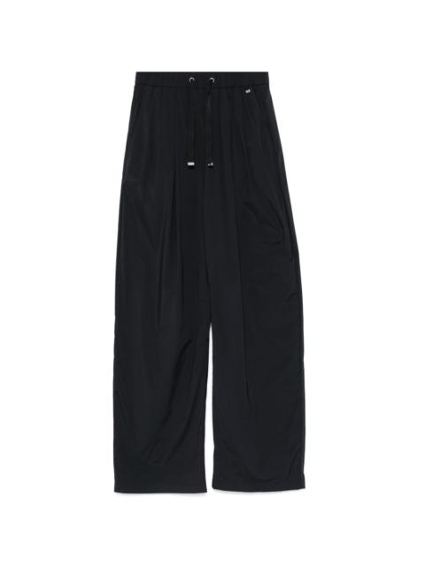 drawstring pleated palazzo pants