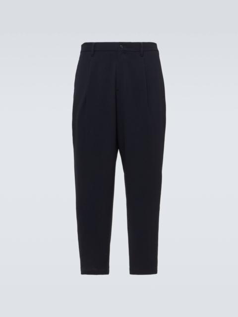 Virgin wool straight pants