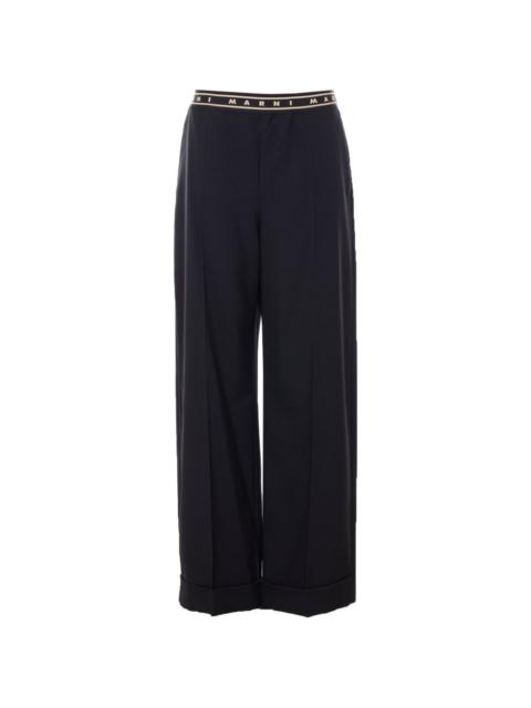 elasticated logo-band trousers