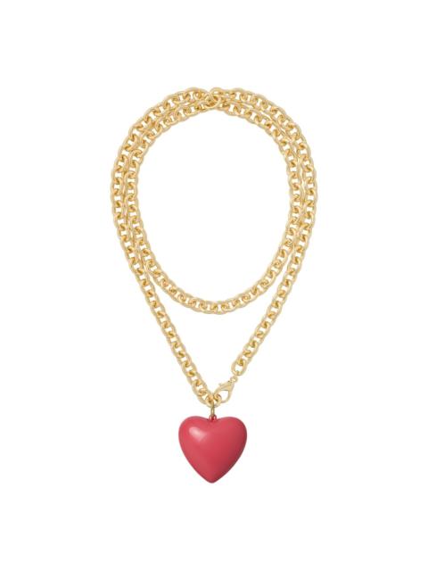 Big Puffy Heart Charm necklace