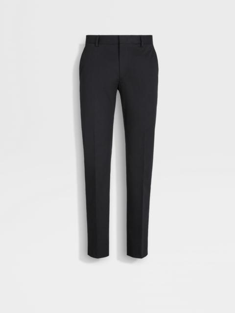 BLACK STRETCH COTTON PANTS