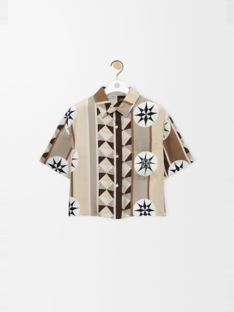 Short sleeve shirt in silk