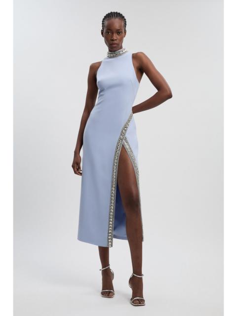 Petite Crystal Embellished Woven Split Maxi