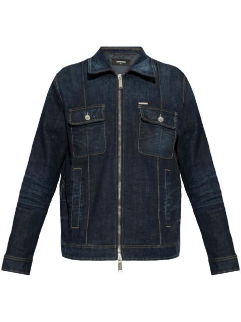 logo-patch denim jacket