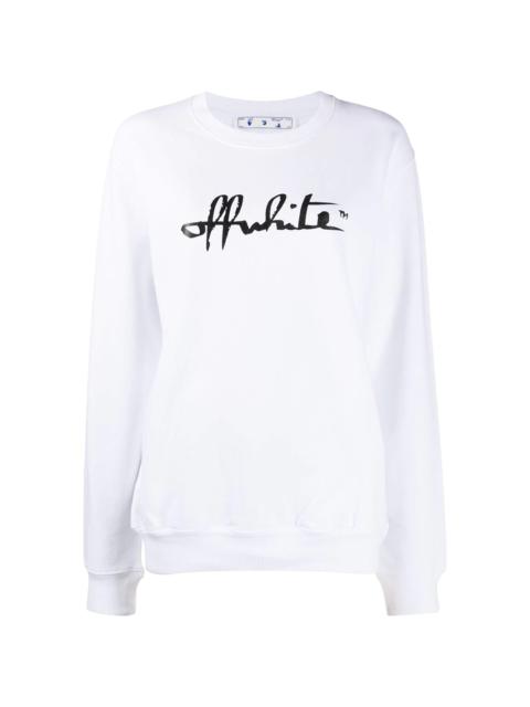 script logo sweatshirt