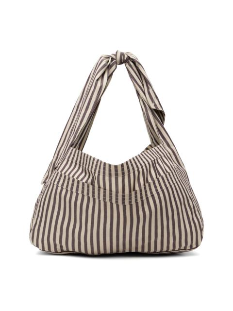 Taupe & Off-White Cocoon Sac Bag