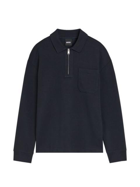 half-zip polo shirt