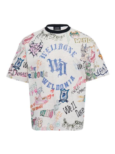 Grey Doodle Printed T-Shirt