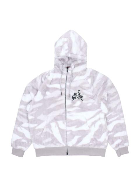 Air Jordan Wings Full-length zipper Cardigan hooded Loose Sports Jacket Large Gray DO6298-100