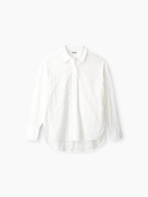 STAUD COLTON TOP WHITE EYELET