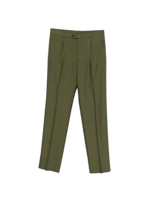 pleated button trousers