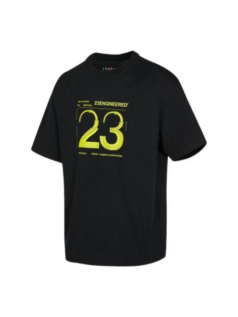 Men's Air Jordan SS22 23 Engineered Printing Short Sleeve Black T-Shirt DH8914-010
