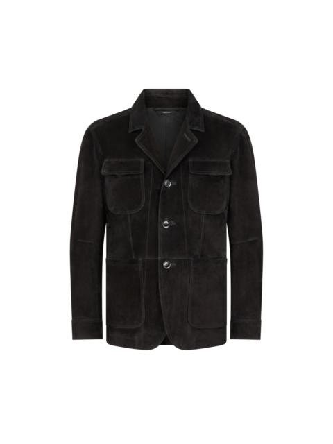 CASHMERE SUEDE MILITARY JACKET