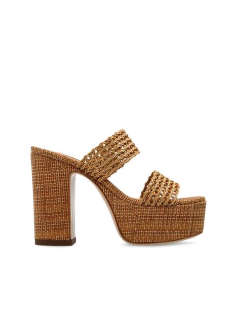 120mm woven-platform sandals