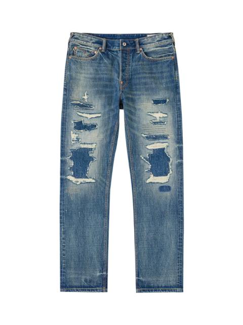 Seagull Print Distressed Jeans #2020