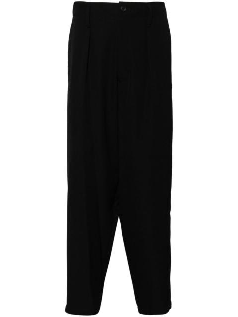 wool tapered trousers