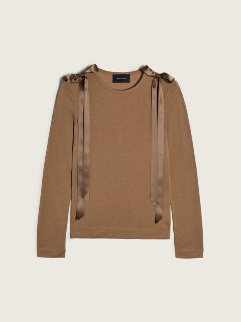 Bow Ribbon Tail Long Sleeve T-Shirt