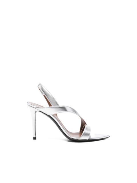 Intrigo crossover-strap heeled sandals