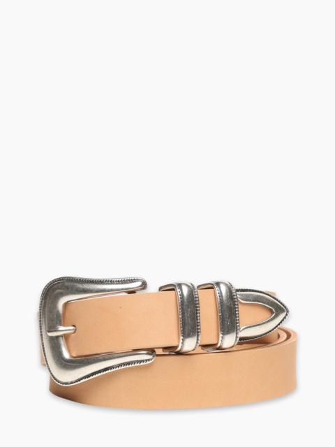 NUDIE JEANS WESTERN SILVER BELT NATURAL