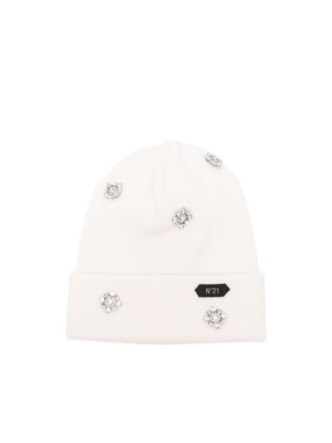 crystal-embellished beanie