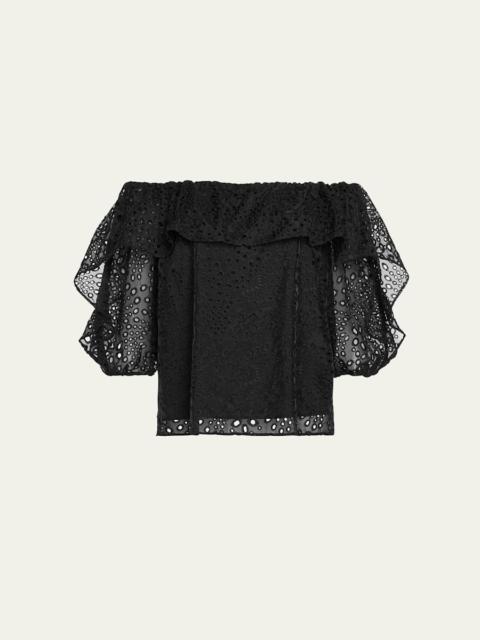 Salma Embroidered Off-Shoulder Blouse