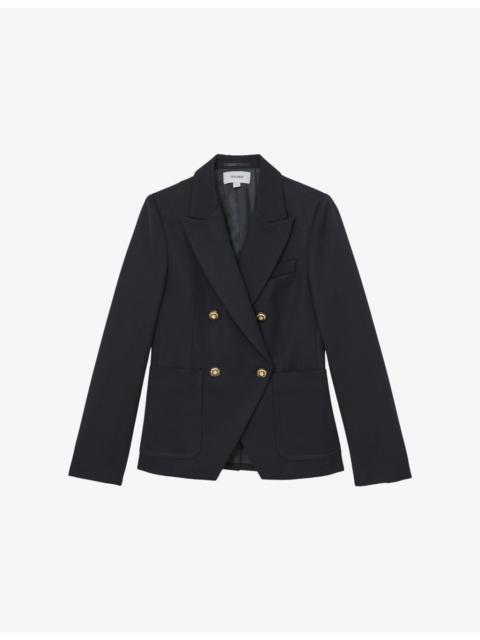 Gigi Double-Breasted Wool-Blend Blazer