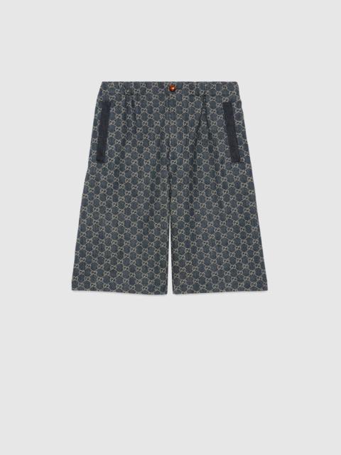 Eco washed GG denim shorts