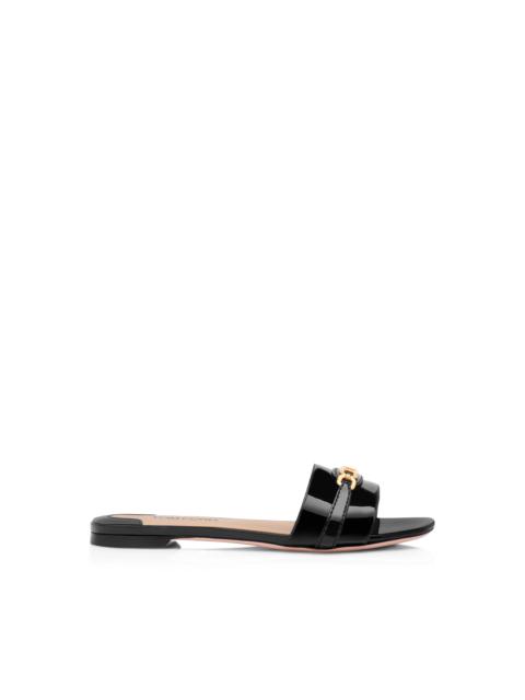 PATENT LEATHER WHITNEY SLIDE
