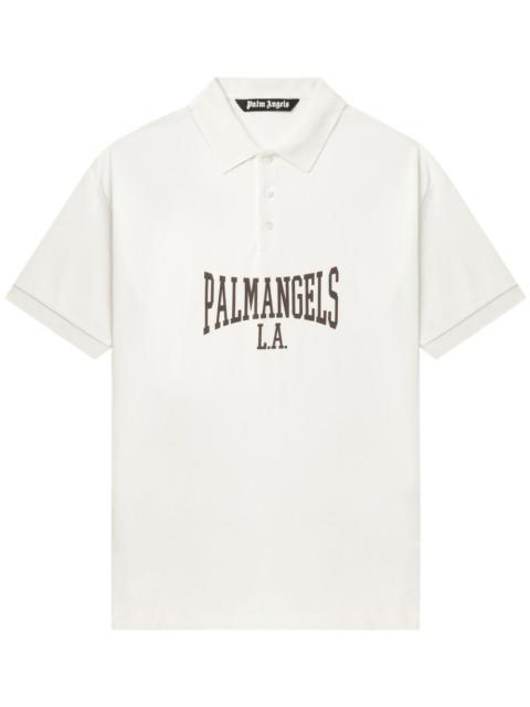 logo print polo shirts