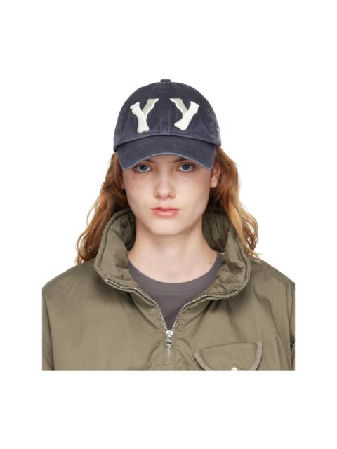 Navy 'YY' Heart Bone Ball Cap